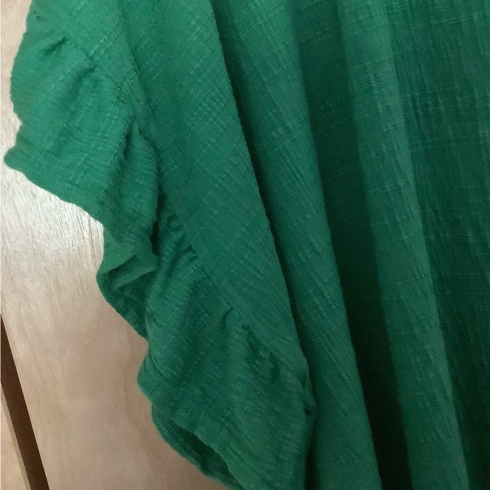 Brand new Max Studio - brand new green top with ruffled cap sleeves - - Picture 4 of 5